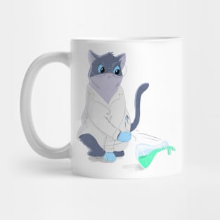 Curious science cat Mug